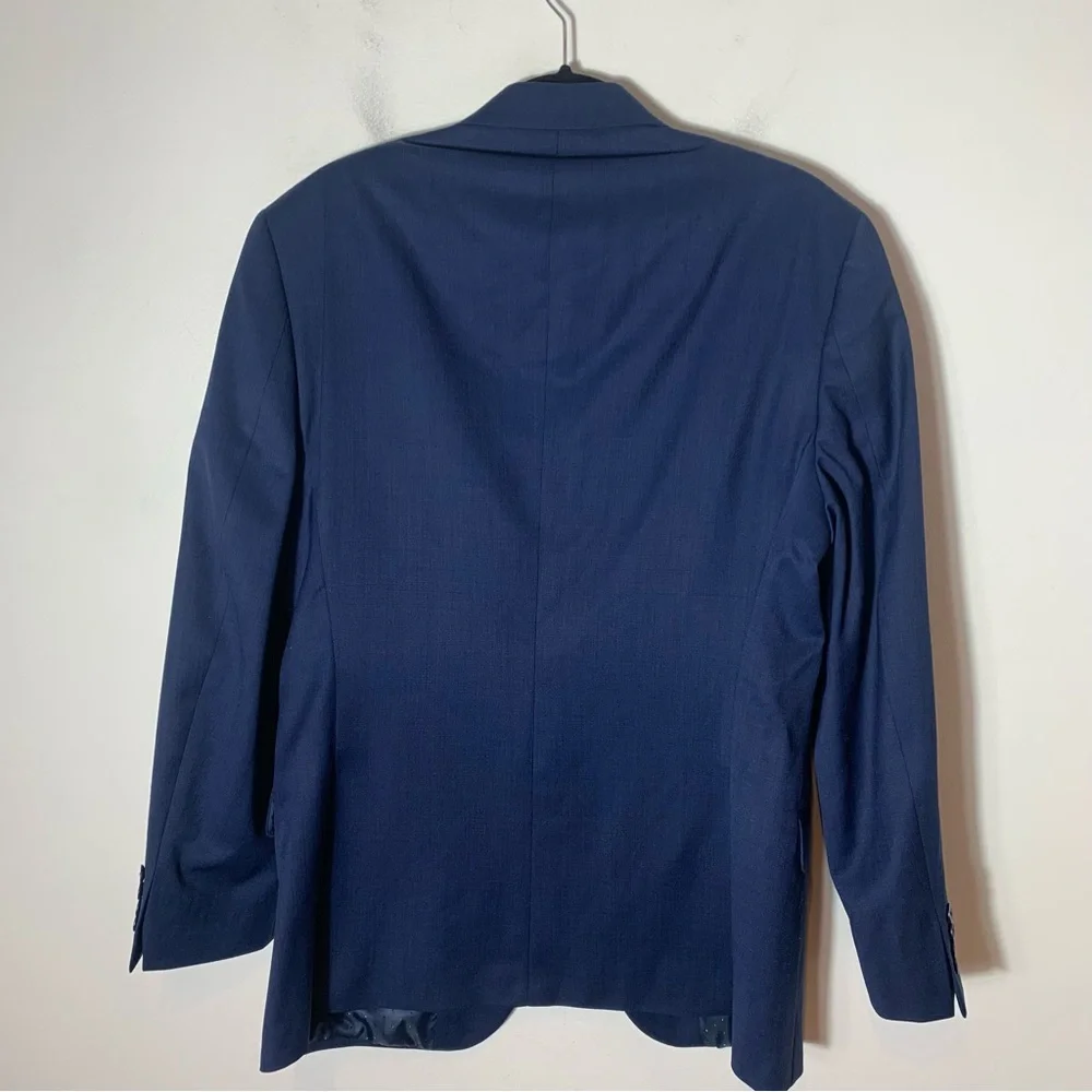 Michael Strahan Navy Blue 40R Sports Coat Blazer 2 Button Single Breasted